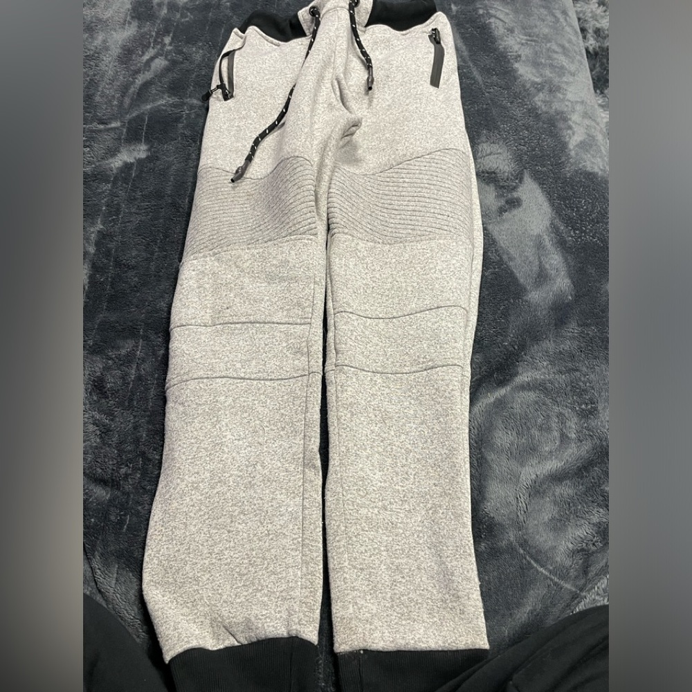 black and grey sweatpants